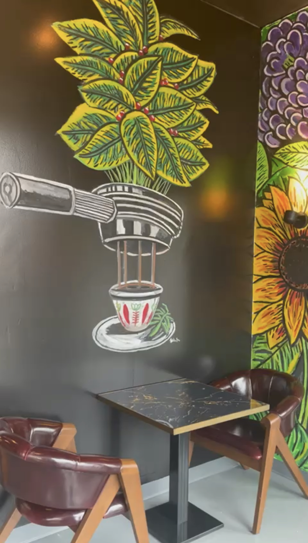 Adees coffee mural